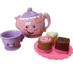 2008 Fisher-Price Laugh Learn Say Please Talking Musical Tea Pot Play Set Works